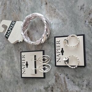 NAPIER BRAND WOMENS FASHION JEWELRY BUNDLE OF 3 ITEMS